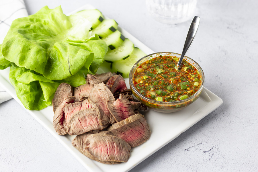 Crying Tiger Grilled Steak with a Spicy Thai Dipping Sauce
