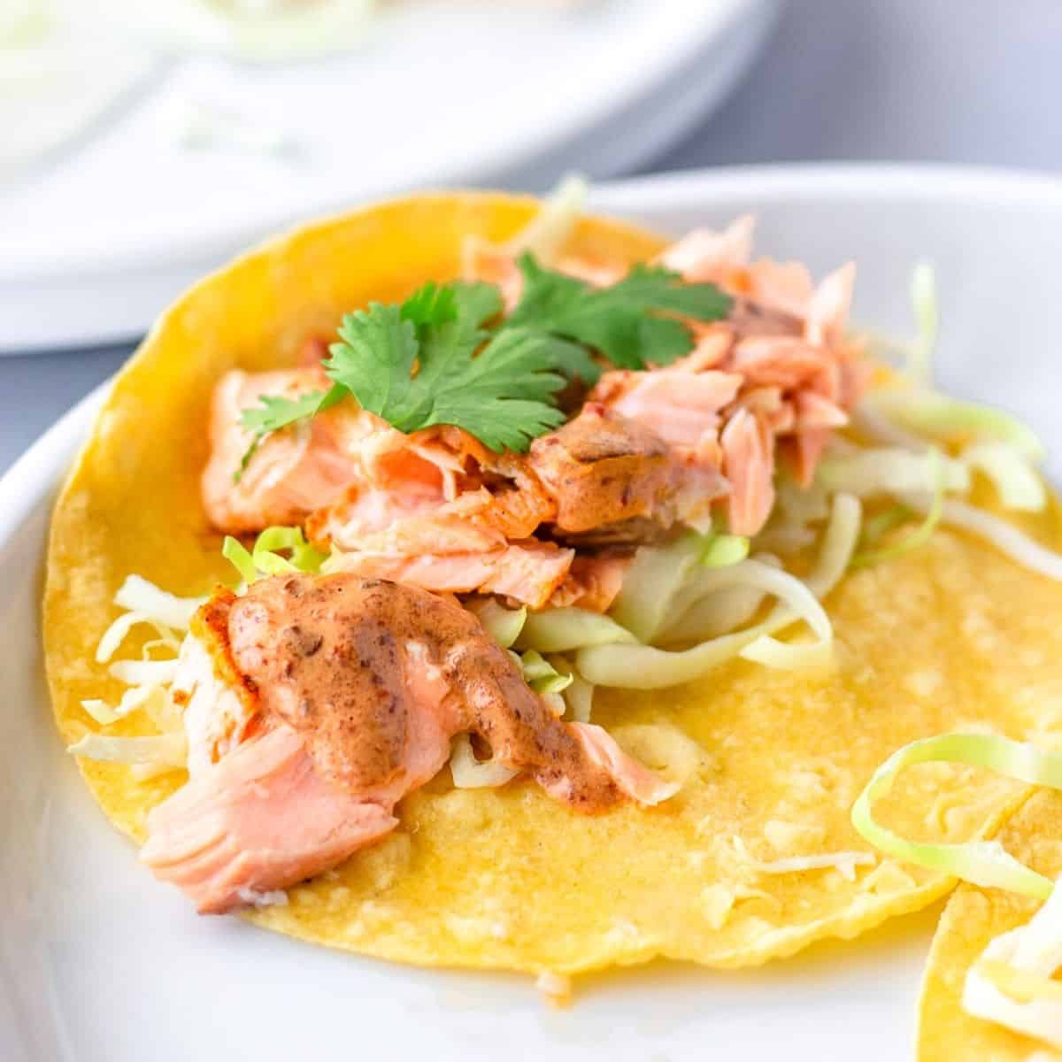 Salmon Tacos with Chipotle Cream Sauce Thai Caliente Mexican Recipes