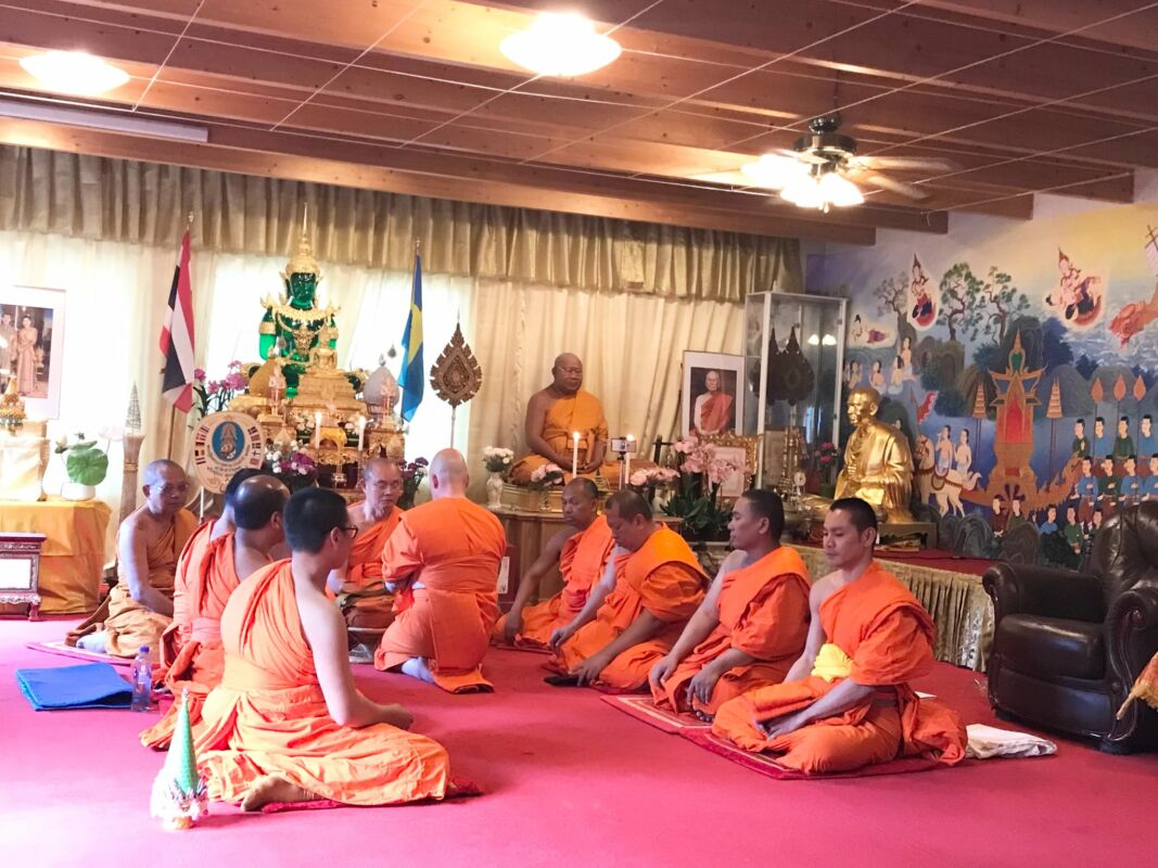 Ambassador took part in the ordination of a devout Swedish Buddhist at
