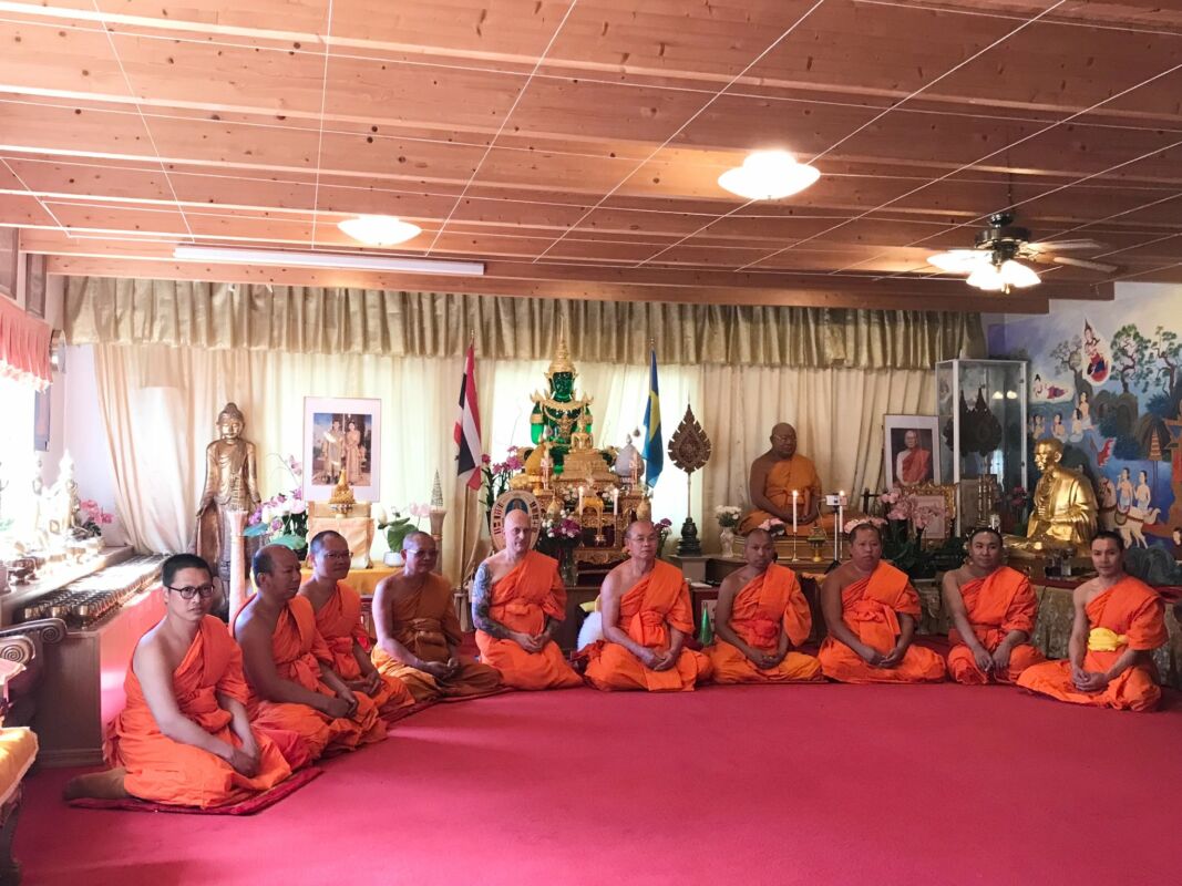 Ambassador took part in the ordination of a devout Swedish Buddhist at