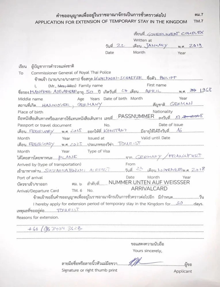 How do I extend my visa in Bangkok?