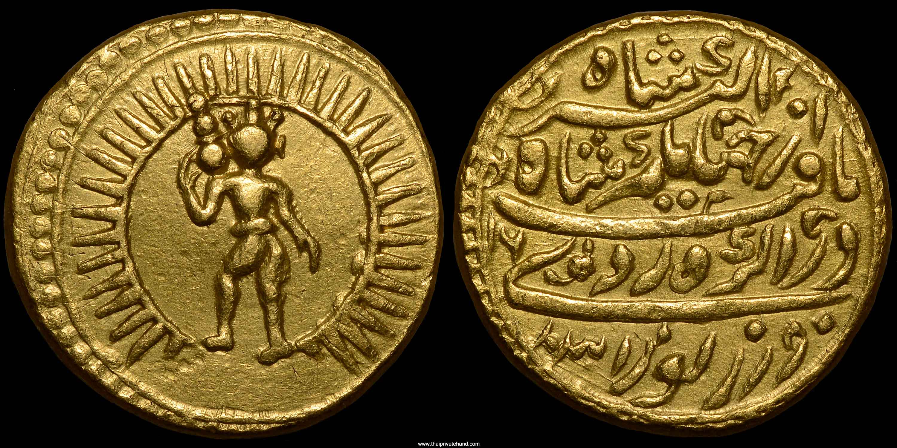 Gold coin of Jahangir zodiac mohur Imperial mints.