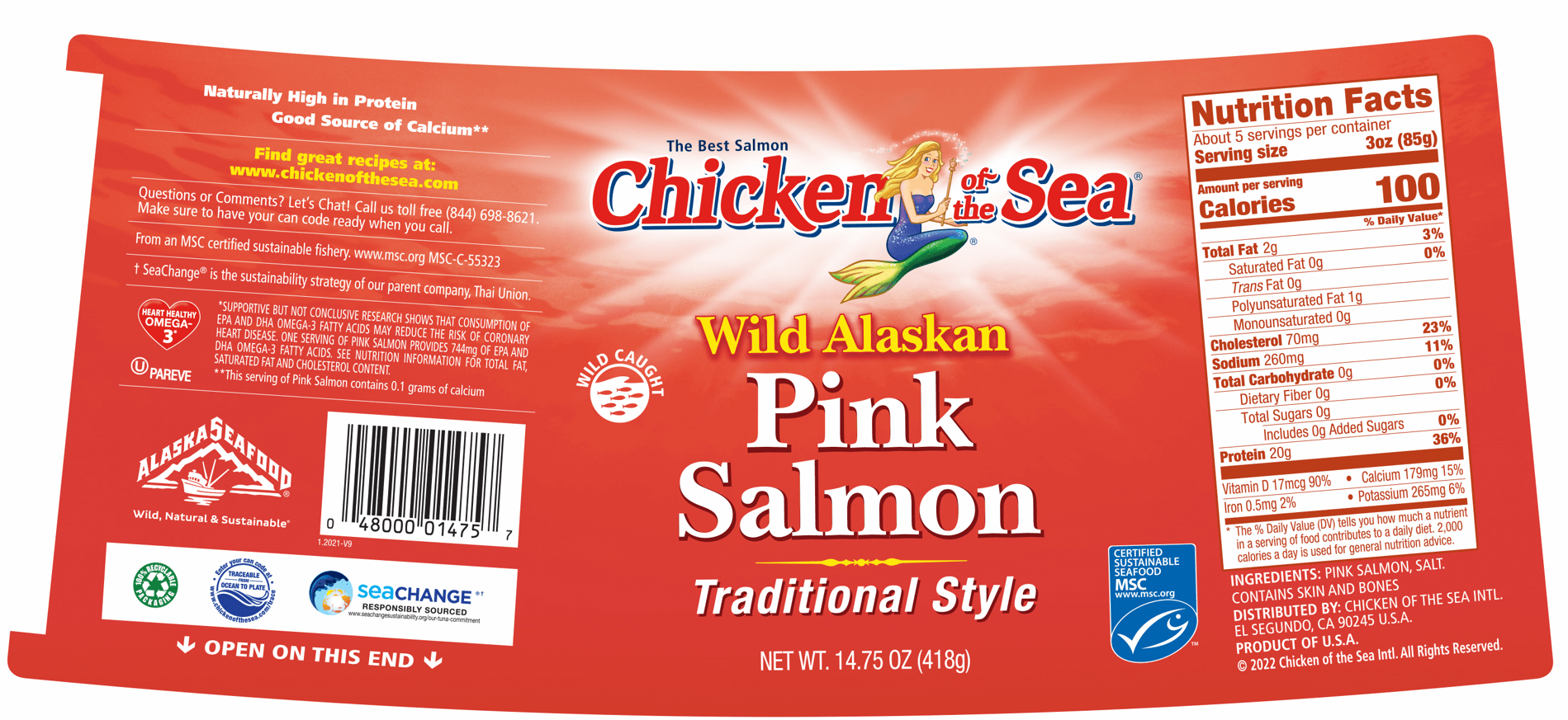 Pink & Red Salmon Cans (Traditional, Wild Catch & Skinless/Boneless