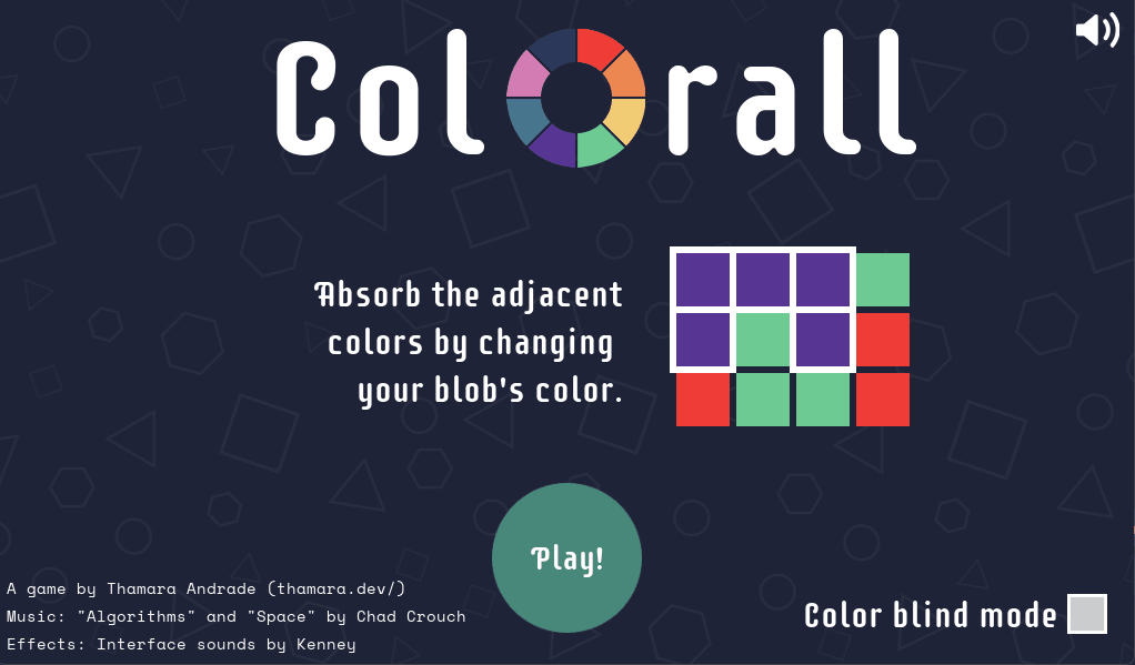 Colorall Game Devlog Creating a game in one week Thamara Andrade