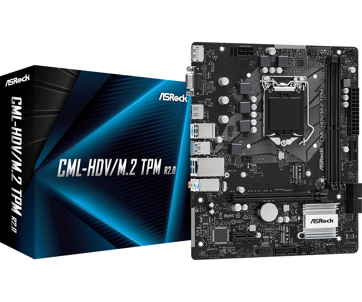 MAINBOARD ASROCK CMLHDV/M.2 TPM R2.0 LGA1200 Vi Tính Thành Công
