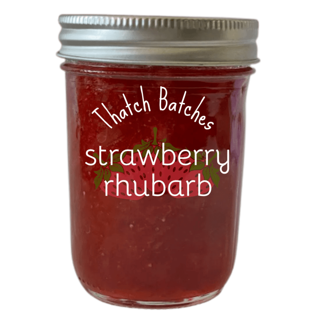 Strawberry Rhubarb Jam Pie in a Jar thatchbatches