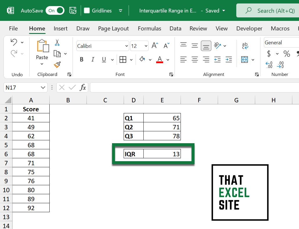 How To Calculate the Interquartile Range (IQR) In Excel That Excel Site