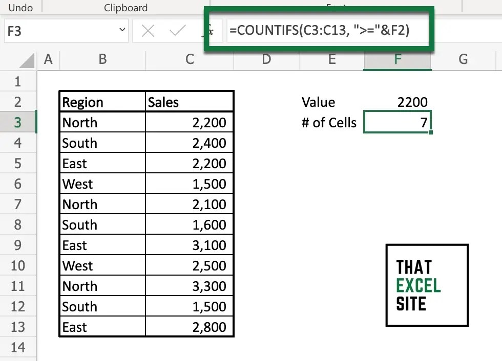 How to Count Cells If Greater Than a Particular Value in Excel That