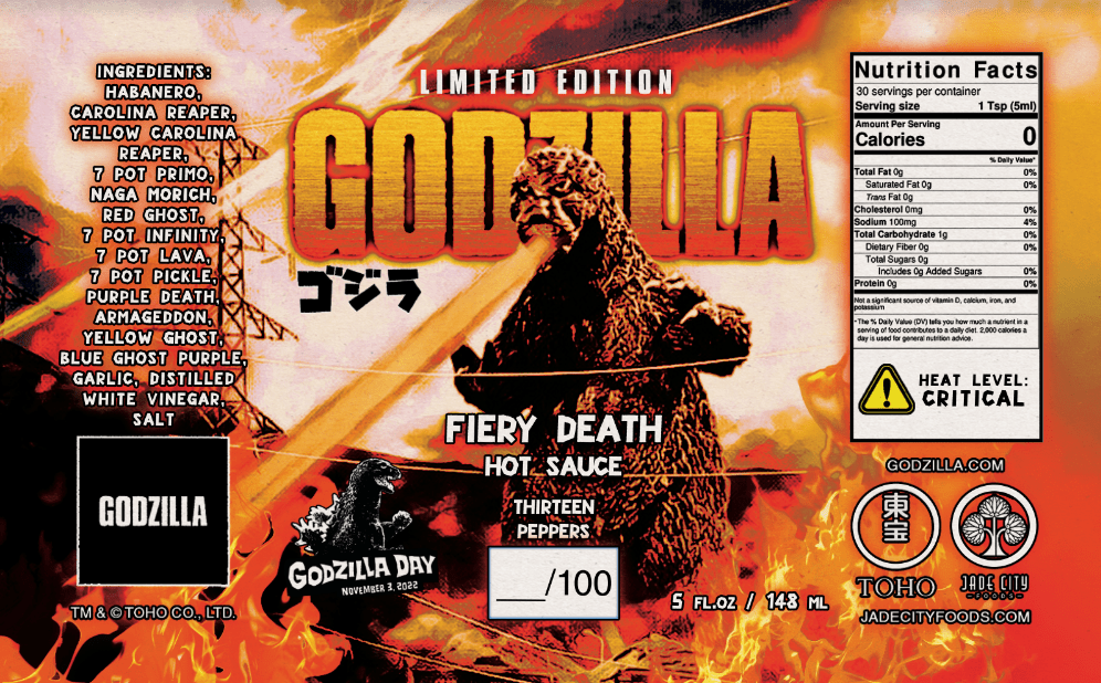 Celebrate Godzilla Day Everyday With Hot Sauces And Rubs From Jade City