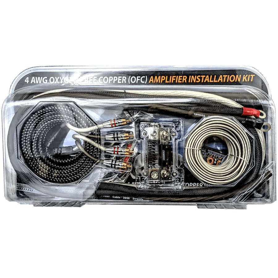 4 GAUGE AWG SILVER/BLACK OFC AMPLIFIER WIRE KIT That Loud Mama