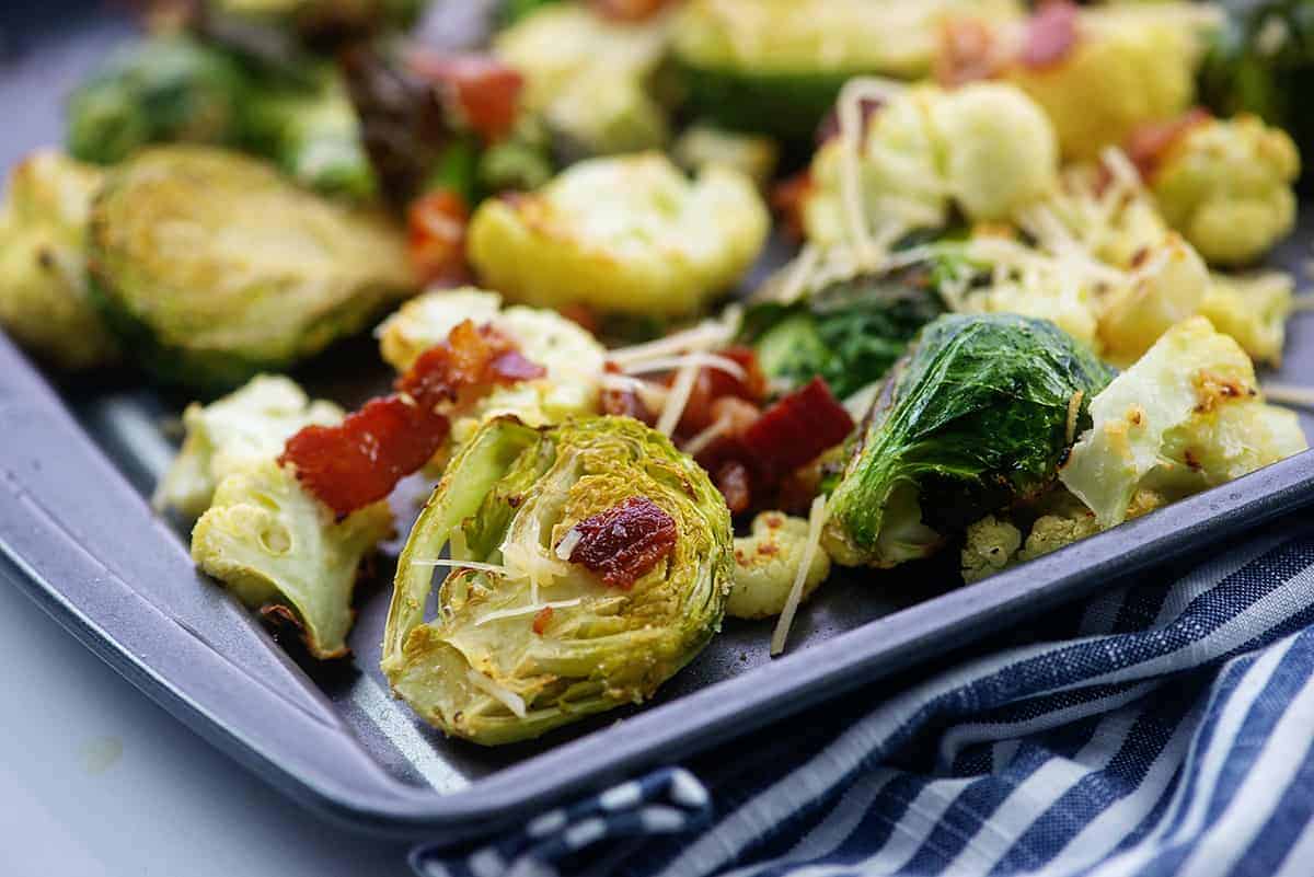 Roasted Brussels Sprouts and Cauliflower That Low Carb Life