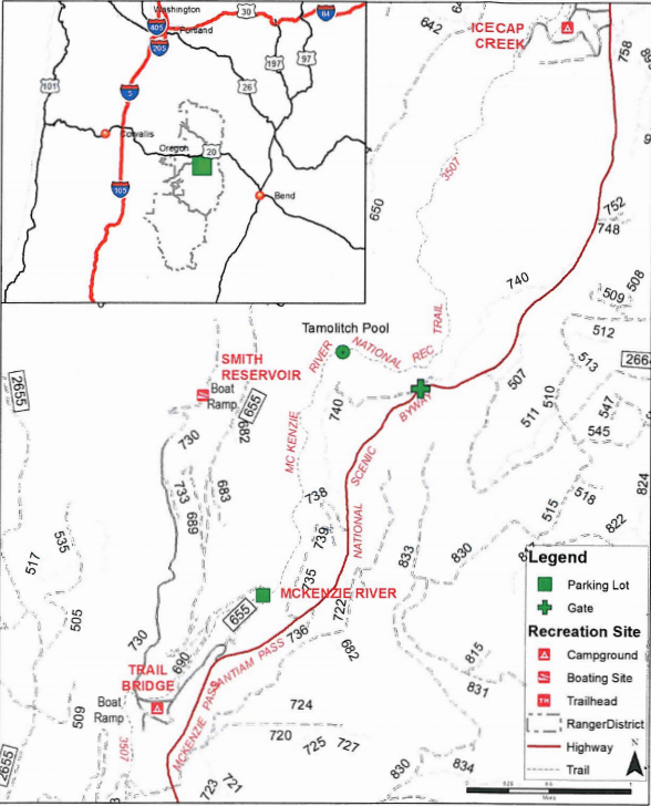 Blue Pool Oregon Map U.S. Forest Service Proposes Parking Lot For Blue Pool That Oregon Life