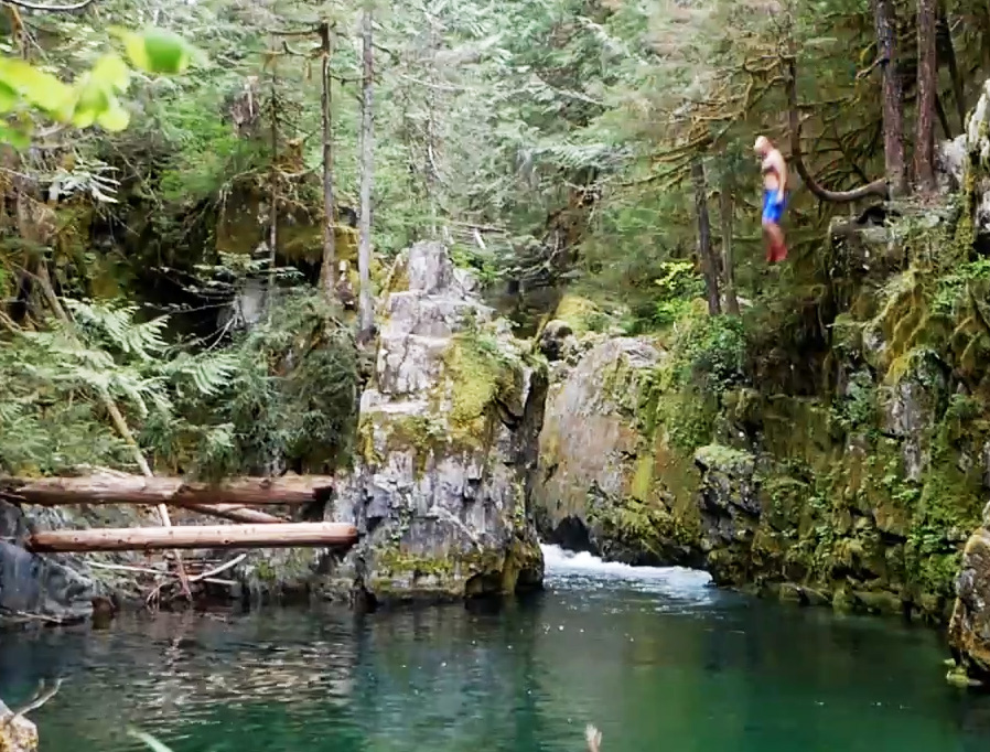 Watch As This Guy Jumps Off Cliffs Into Opal Creek And Three Pools In