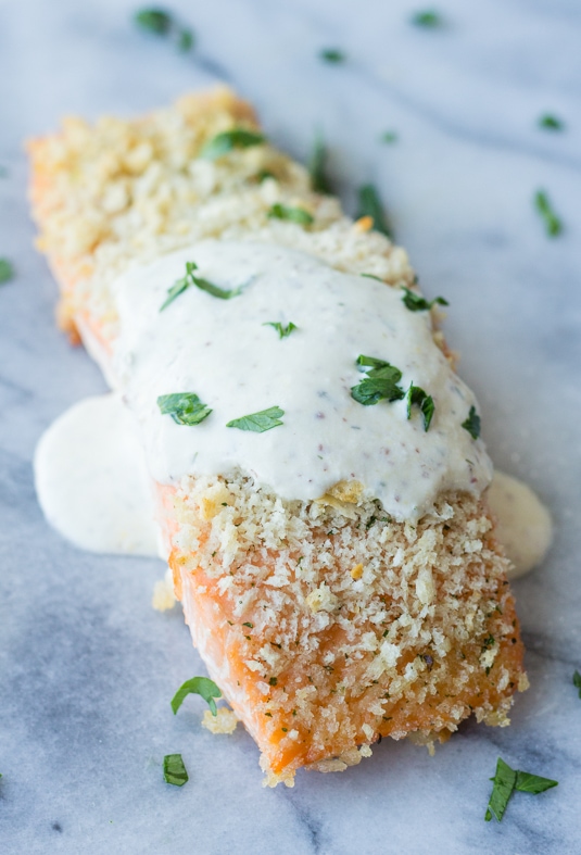 Salmon With A Creamy Dill Mustard Sauce That Oven Feelin