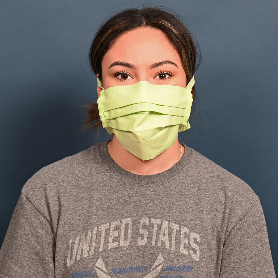 (3PACK) Spring Green Pleated Cloth Masks with Filter Pouch That's