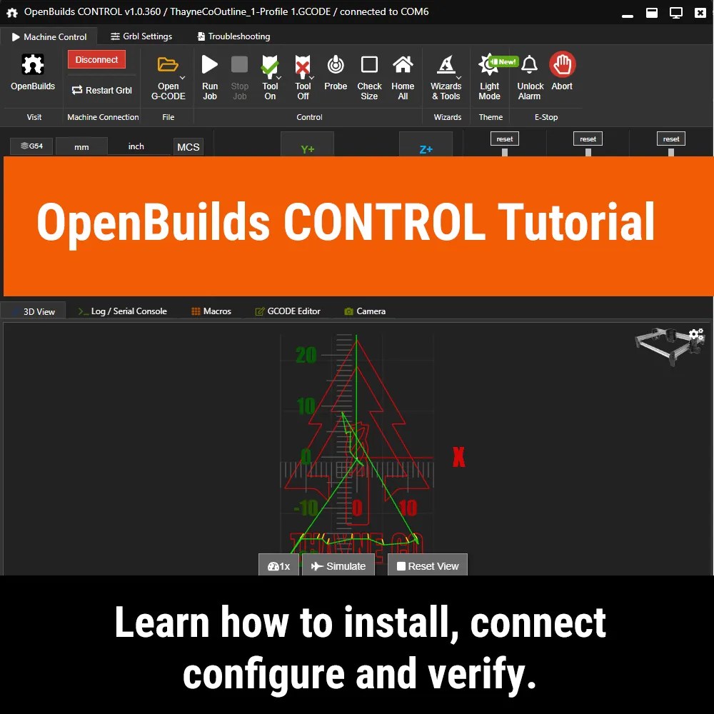 OpenBuilds CONTROL Tutorial Thayne Co