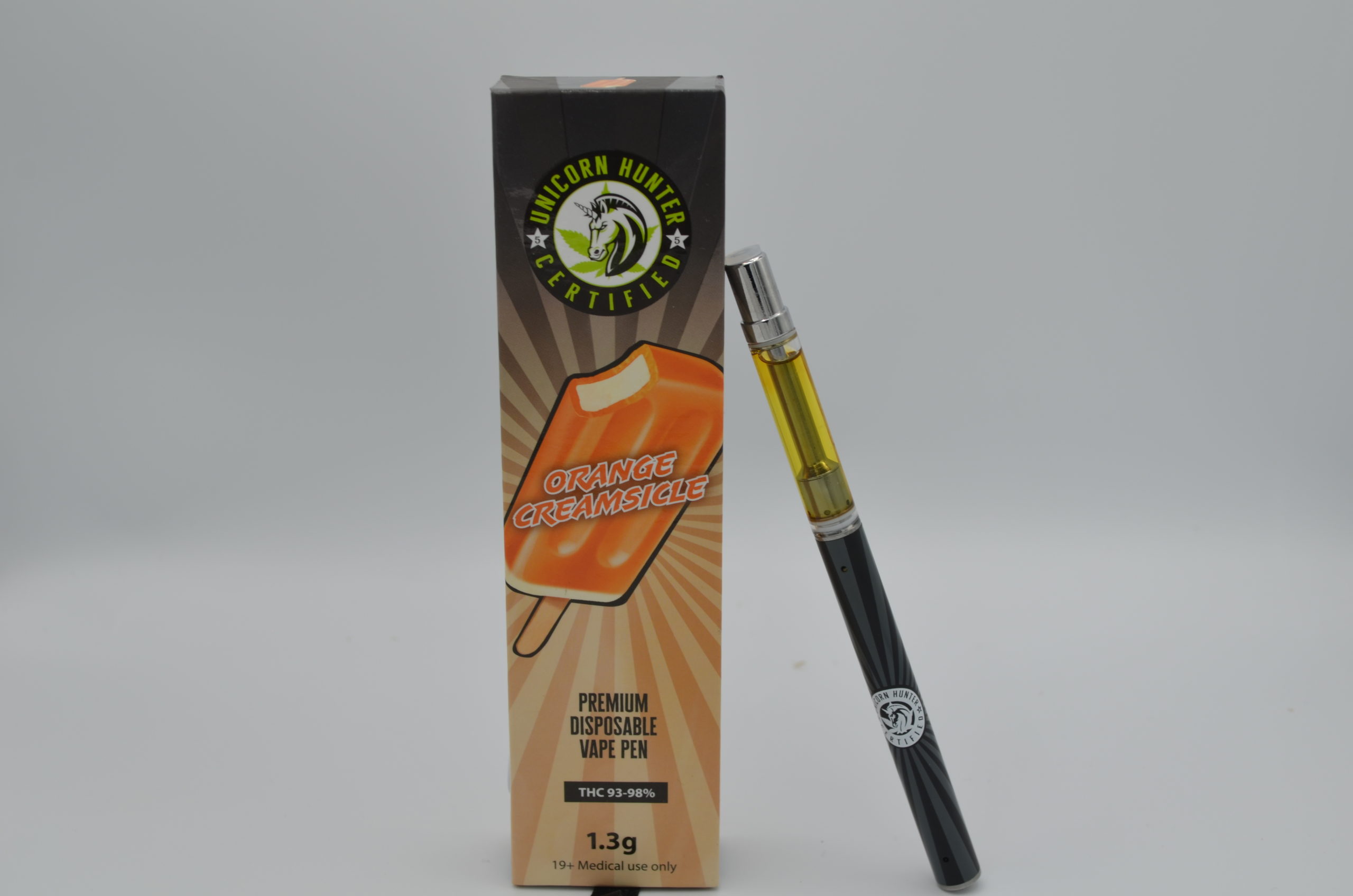 UNICORN HUNTER Orange Creamsicle Disposable Vape Pen THC HERBALIST
