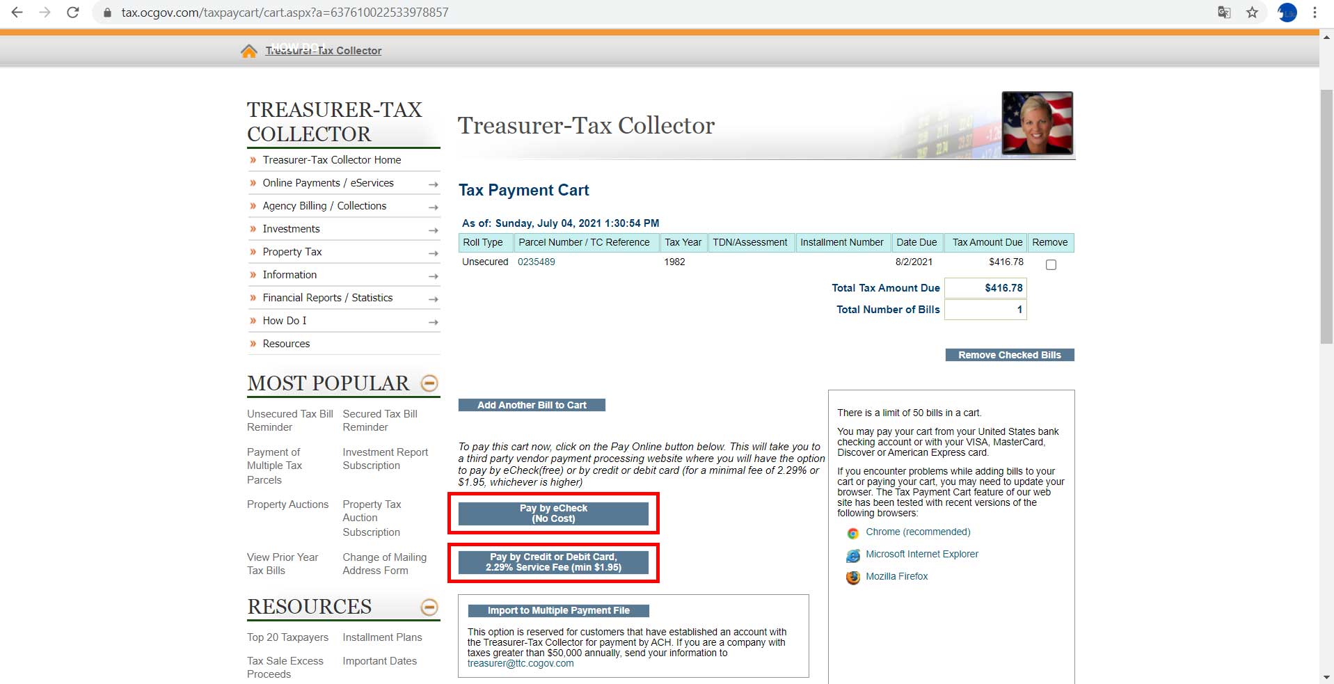 Property Taxes Orange CA 2023