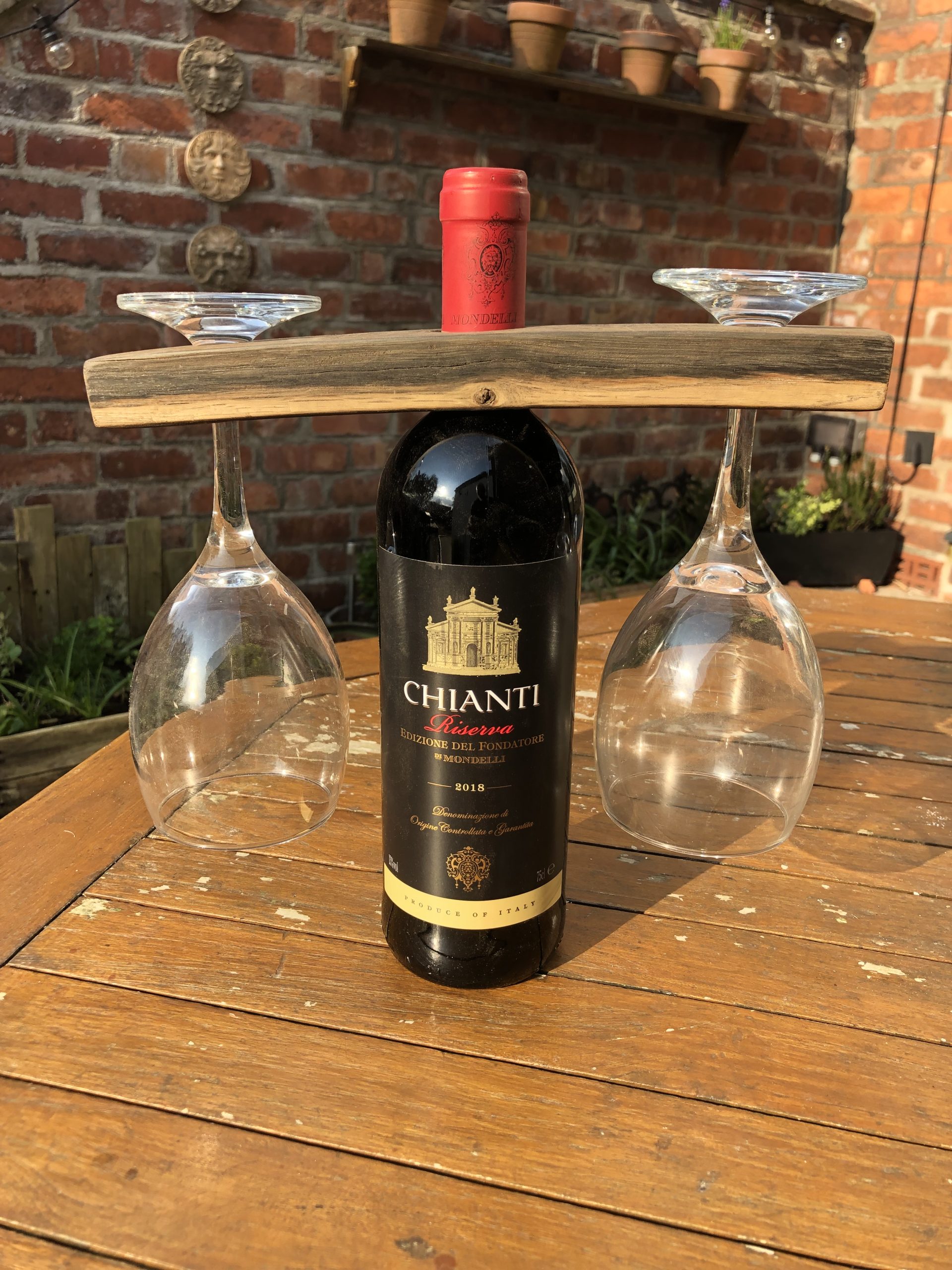 Oak Wine Barrel Glass Holder The Dram of Churchtown Whisky Shop for