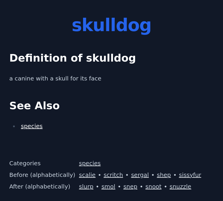 Skulldog Definition The Furry Dictionary
