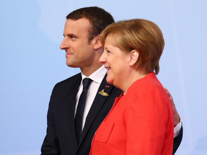 Emmanuel Macron und Angela Merkel The Germanz