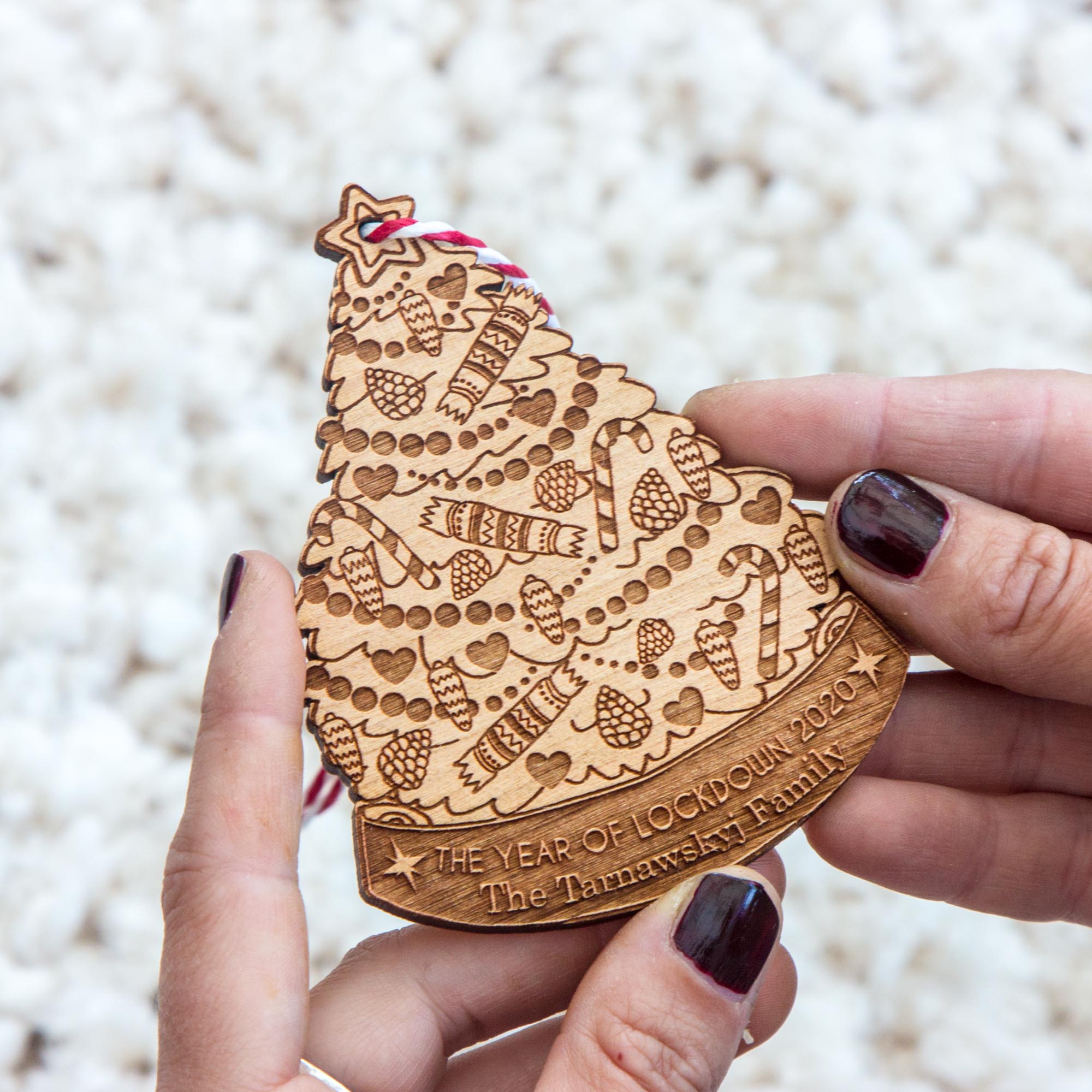 Personalised Lockdown 2020 Christmas Decoration Tree Bauble The