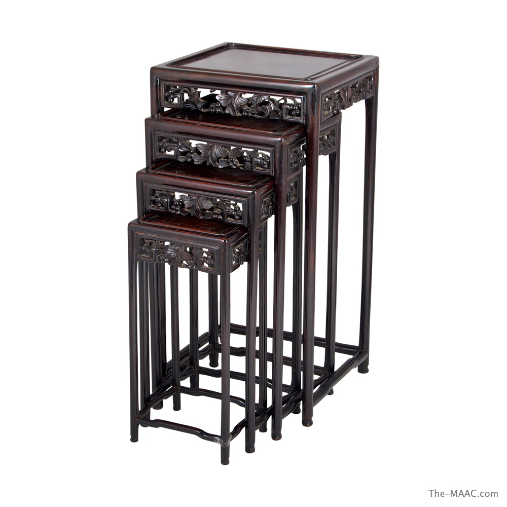 Pair of Wood Pedestal Manhattan Art and Antiques Center