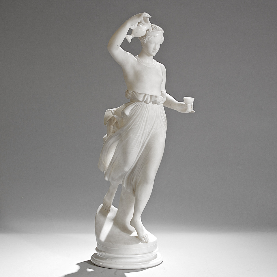 A Finely Carved Neoclassical Marble of a Standing Female Figure