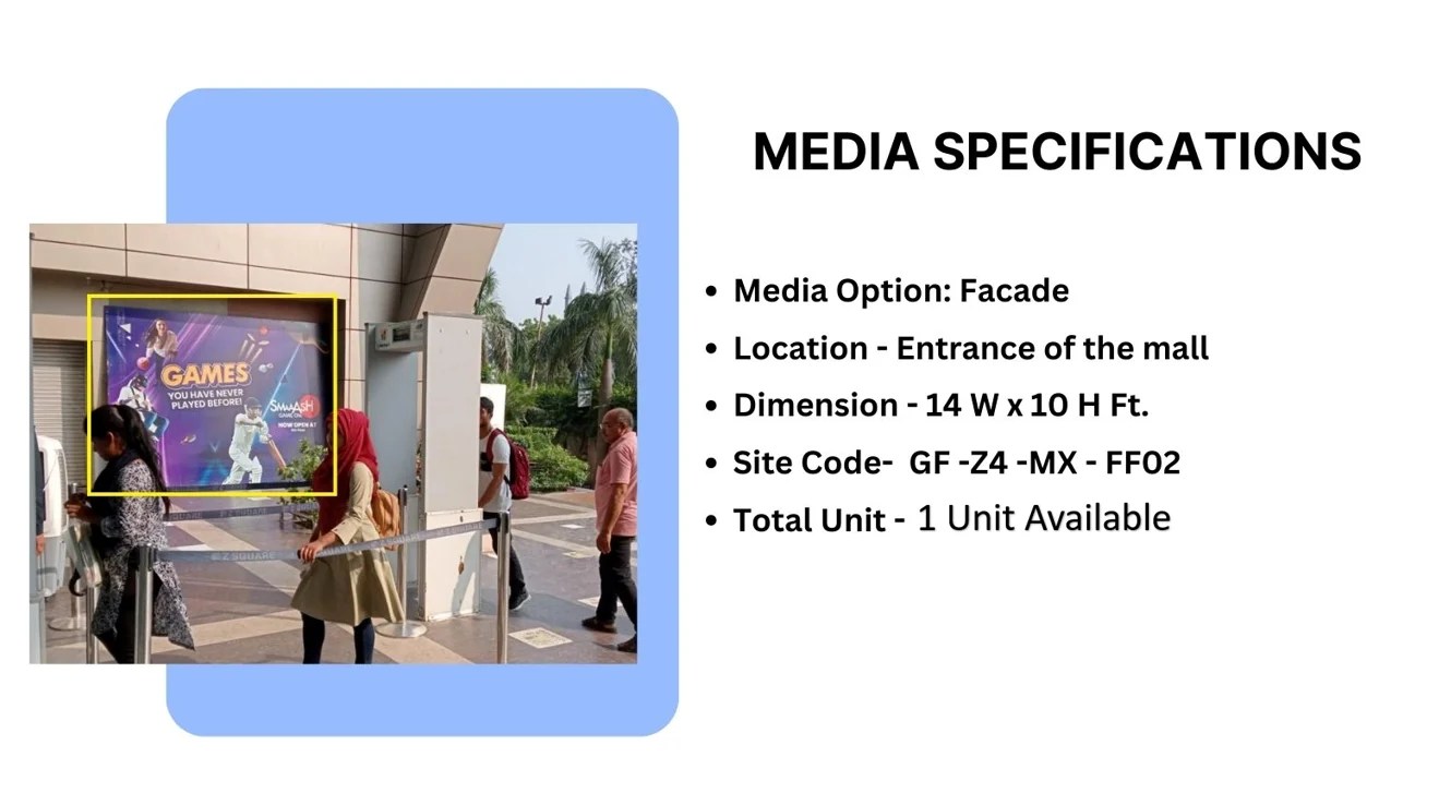 Z Square Mall, Kanpur Advertising Rates