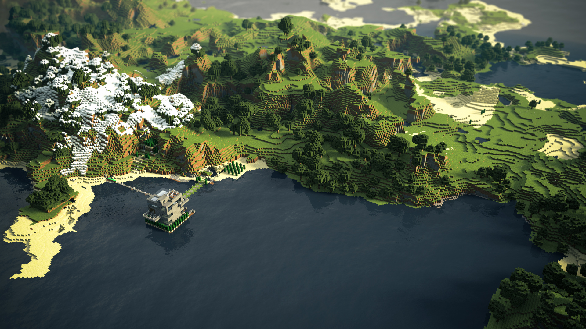 Fond d'écran Minecraft Paysage