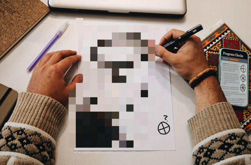 Blades in the Dark GM realizes he was supposed to be drawing CLOCKS