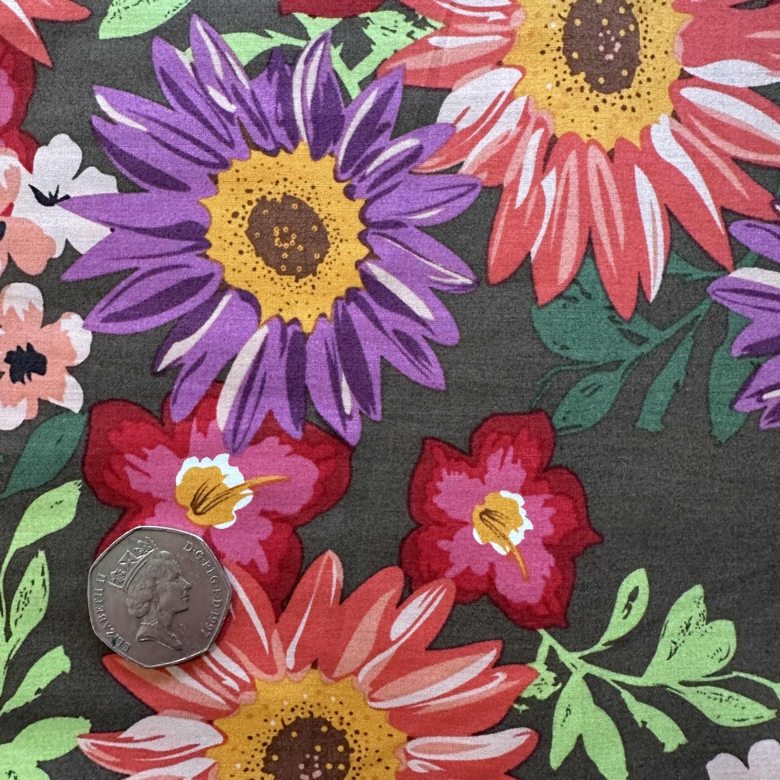 Aster Printed Cotton Lawn Fabrics thestitchery Lewes