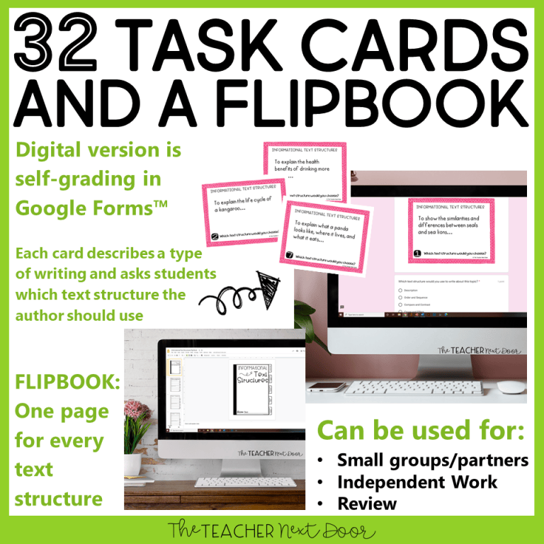 3rd Grade Informational Text Structures Print and Digital The