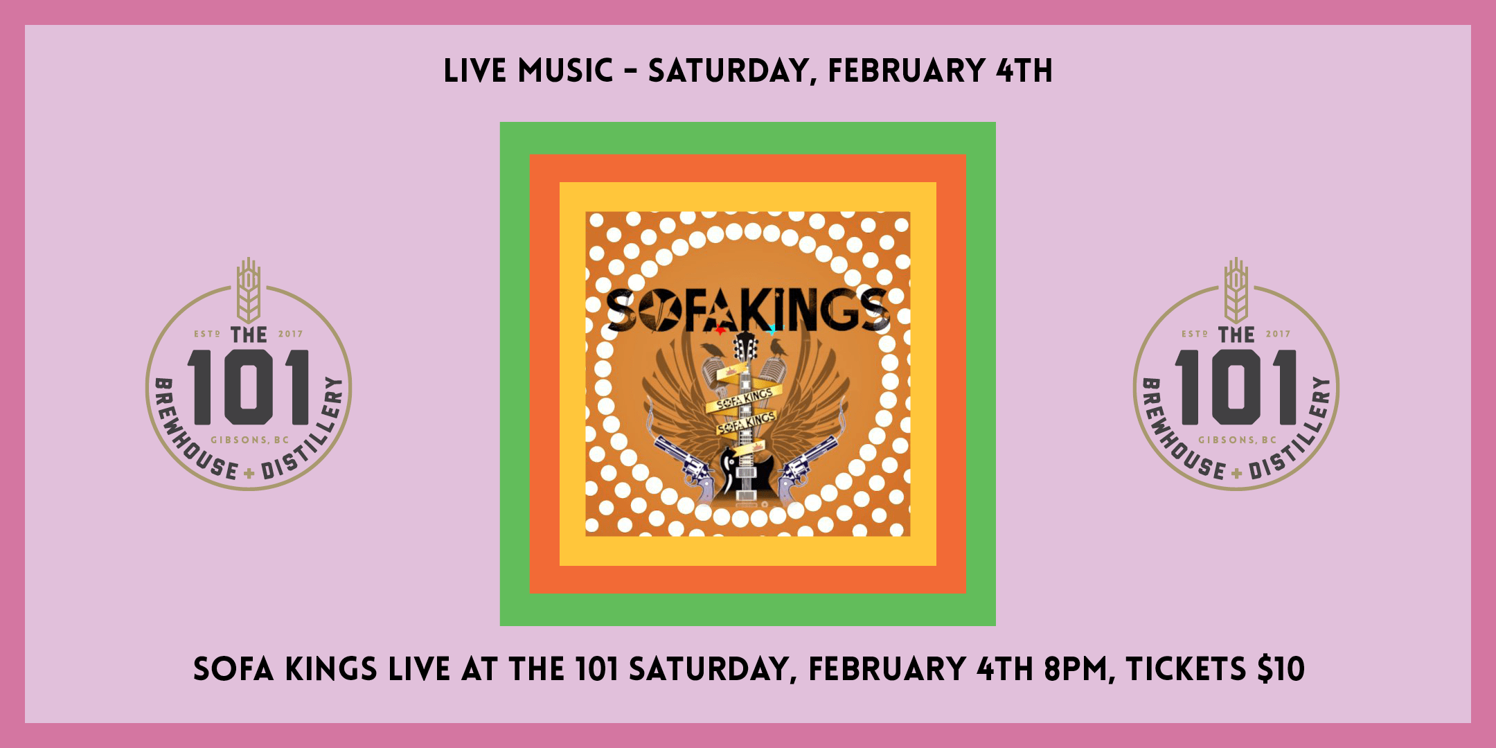 Sofa Kings The 101 Brewhouse + Distillery