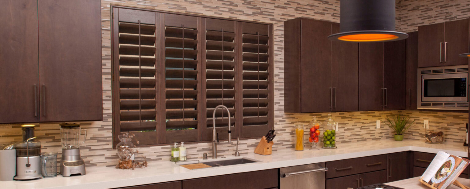 Interior Wood Shutters for Kitchen Windows