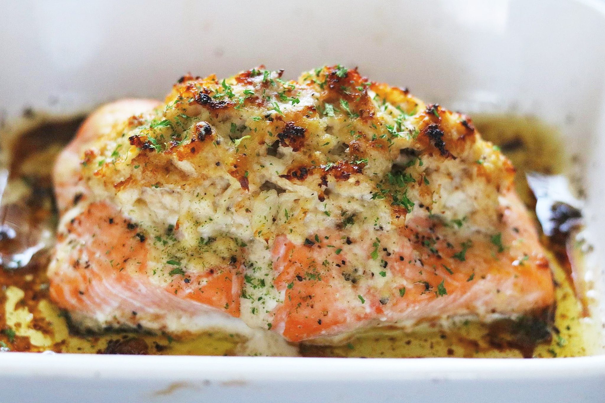 the best crab stuffed salmon. The 2 Spoons