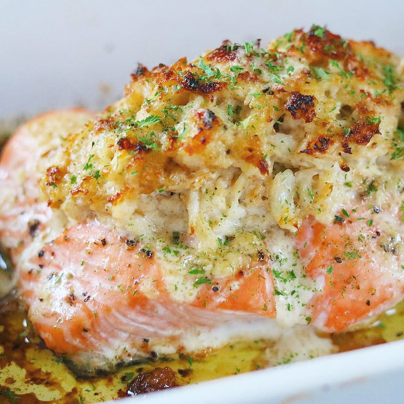 the best crab stuffed salmon. The 2 Spoons