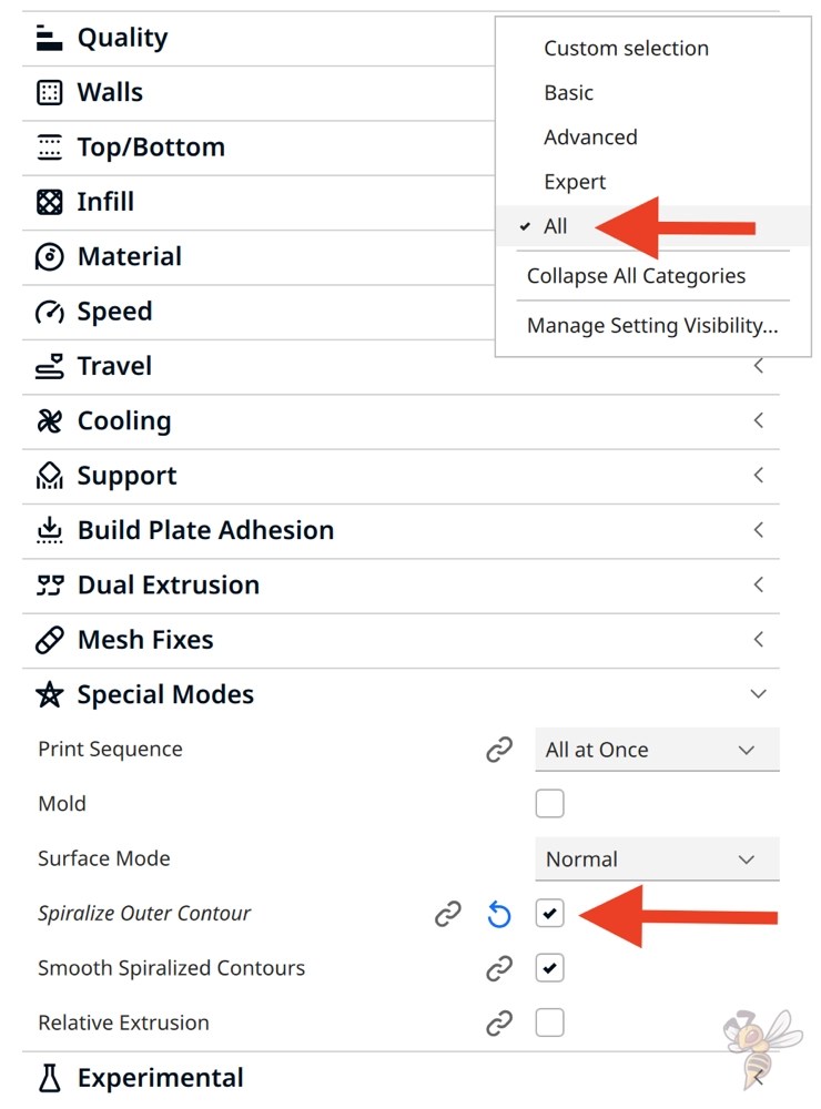 Cura Vase Mode "Spiralize Outer Contour" Basics & Settings
