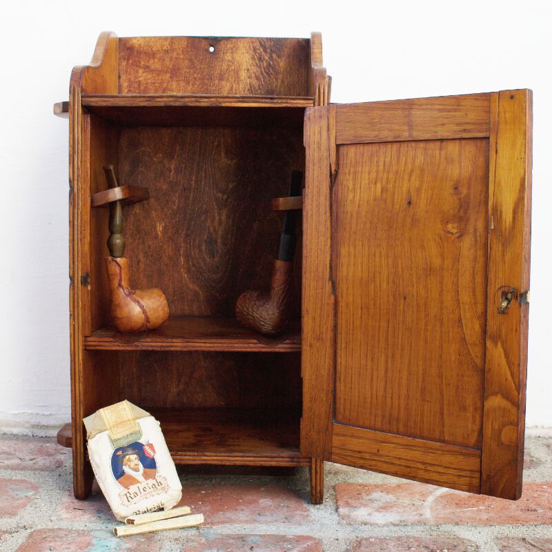 Antique Wooden Pipe Case, Humidor The Abode SC