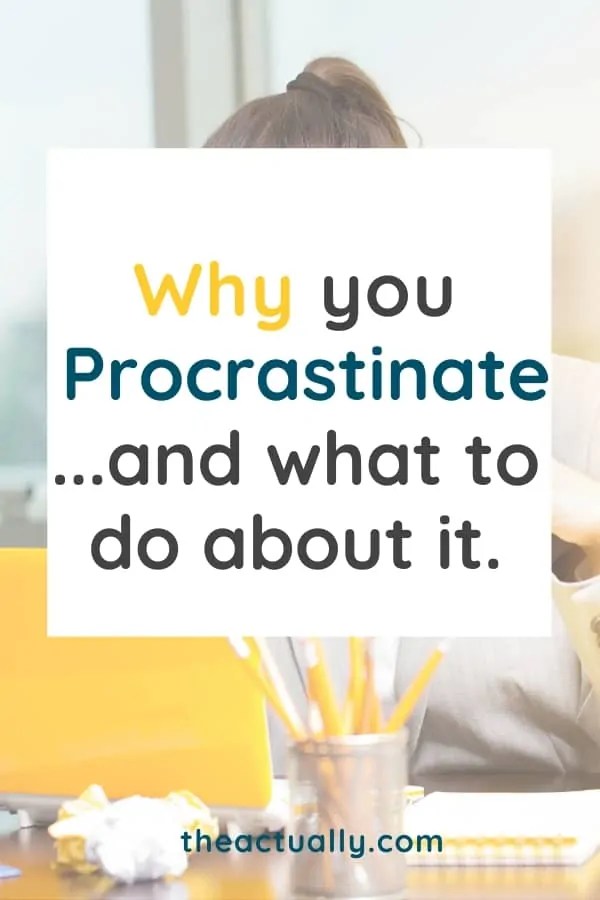 Why you Procrastinate and What to Do About It The Actually