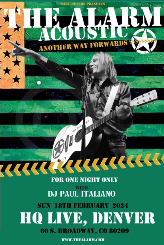 Denver, Colorado show announced for Sunday February 18th The Alarm