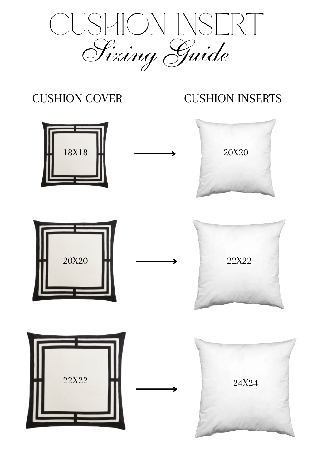 A Guide to Cushion Inserts and Sizing for a Truly Luxurious Space The