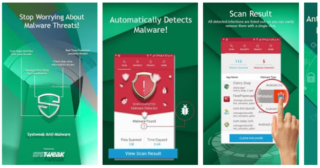 Systweak AntiMalware Best AntiMalware app for Android
