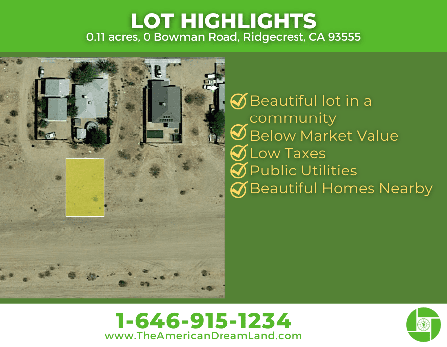 0.11 Acre Lot in Ridgecrest, California The American Dream Land