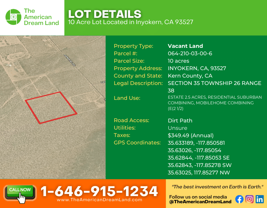 10 Acre Lot in Inyokern, California 10 Acre Lot in Inyokern, California