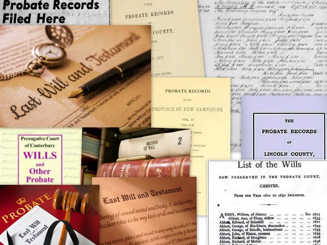 Genealogy and Probate Records The Ancestor Hunt