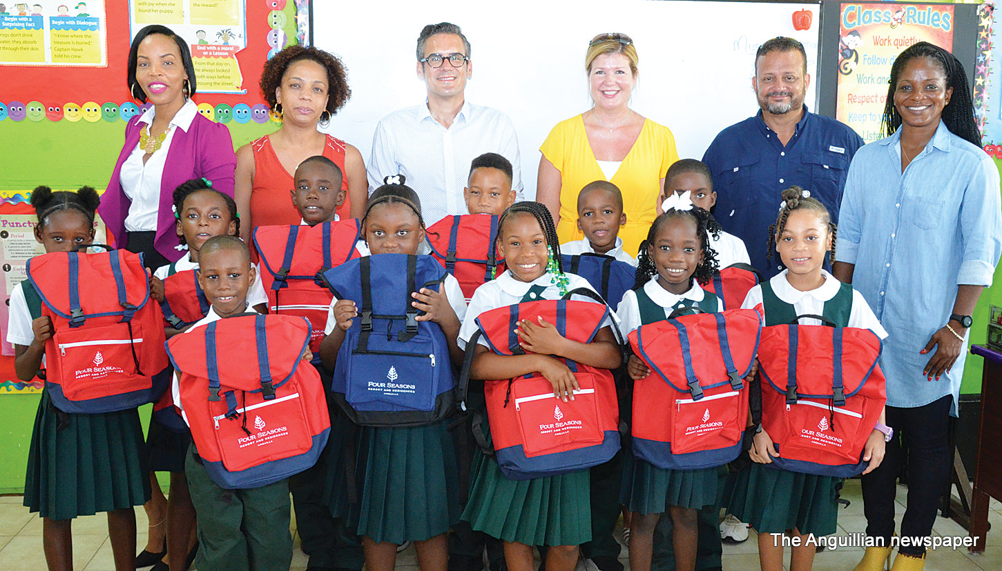 FOUR SEASONS RESORT GUESTS GIVE BACK TO ANGUILLA STUDENTS WITH NEW BACK