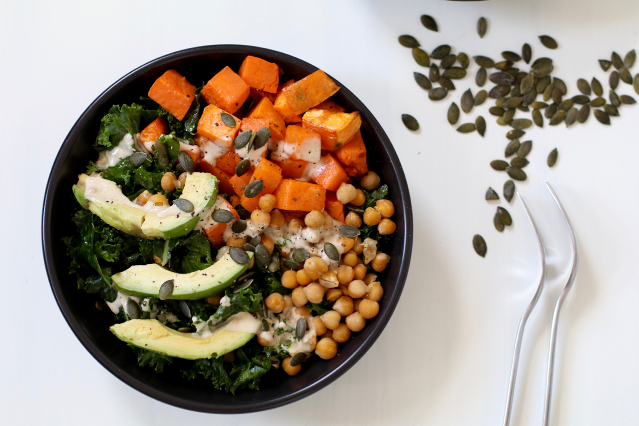 BUDDHA BOWL WITH TAHINI DRESSING • The Antidote Kitchen