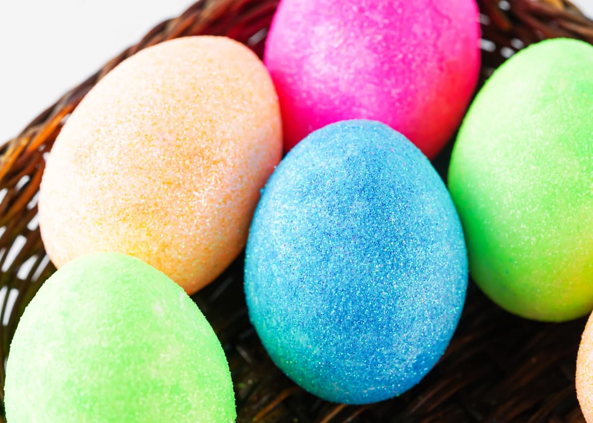 How to Make Glitter Easter Eggs Haus of Boys