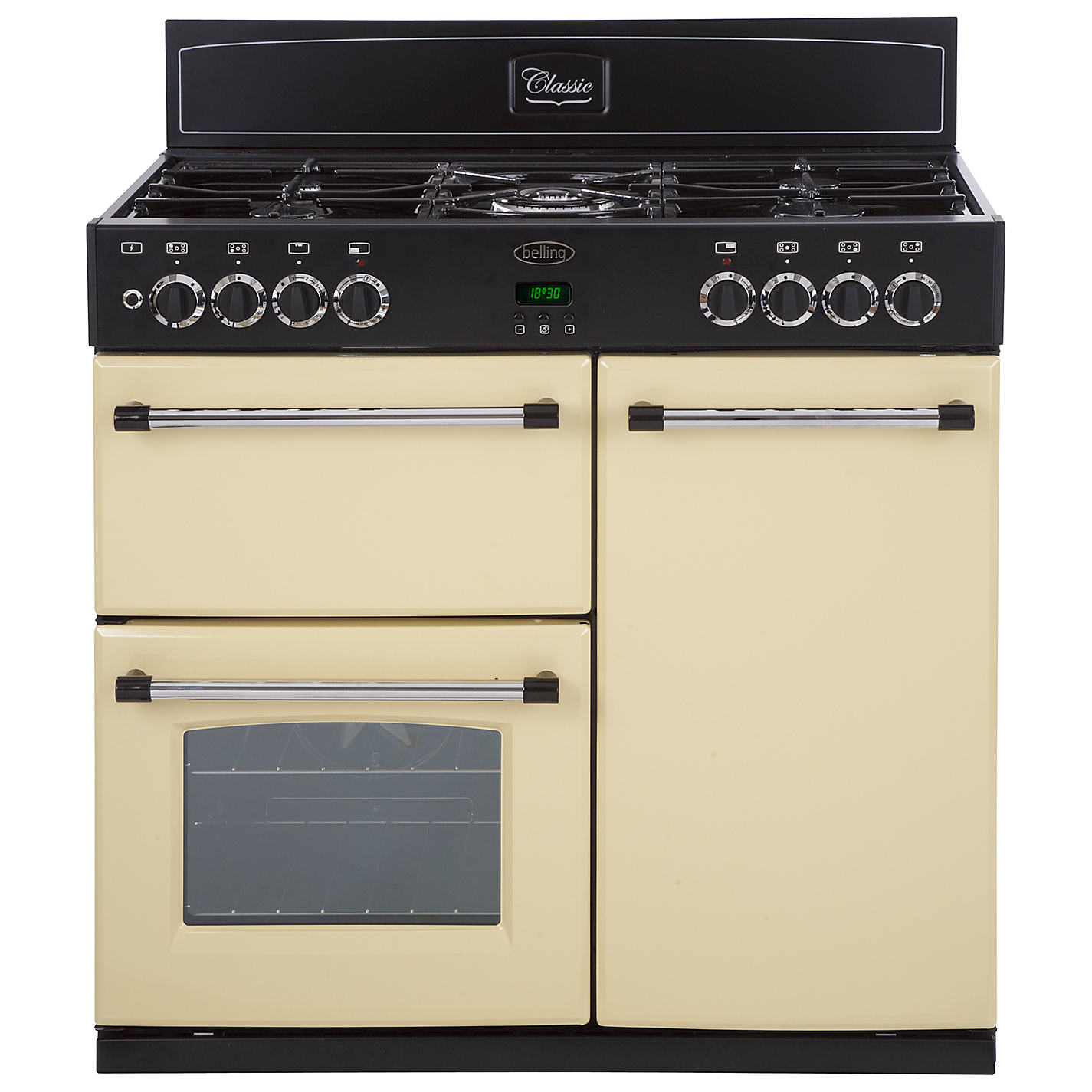 Belling CLASSIC 90DFT 90cm Dual Fuel Range Cooker Cream The